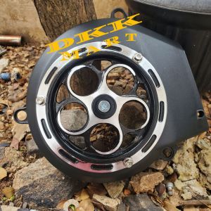 Cover Kipas Magnet Mio Lama Sporty Smile & Nouvo Old Z Penutup Tutup Tameng Pelindung Radiator Magnit Hitam Polos Plus Spinner Spiner CNC
