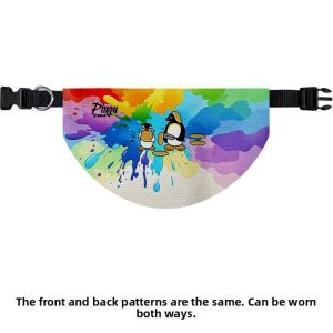 Cartoon Ink Splash Style Pet Drool Scarf