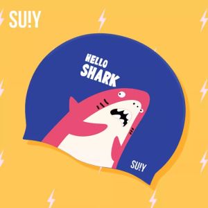 หมวกน้ำกันน้ำยางซิลิโคนสำหรับผู้หญิง ทรงยาว ขนาดใหญ่ สำหรับผู้ใหญ่ ดีไซน์เก๋ไก๋ ป้องกันหู หมวกน้ำกันน้ำสำหรับว่ายน้ำ