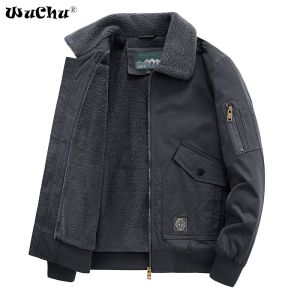 WuChu Military Jacket Men Thicken Warm Windbreaker Men Autumn Winter Casual Fashion Slim Coat Bomber Tactics Men Jacket