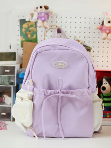 Lightweight Laptop Backpack for Women Travel Friendly Simple Japanese Style High Aesthetic Value Nylon Material Large Size Casual Scene