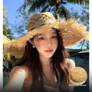 Cgediao | Mũ Hè Nón Rơm Dệt Andes Đai Rộng