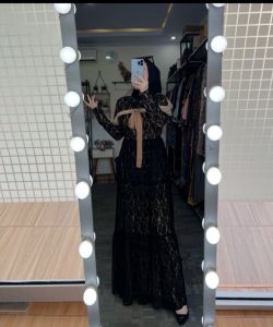 dress brukat pita cantik