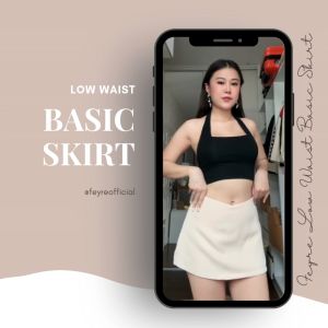 Feyre - Low Waist Basic Skirt กระโปรงเอวต่ำ กระโปรง มีซับใน ซับกางเกงด้านใน ซิปหลัง