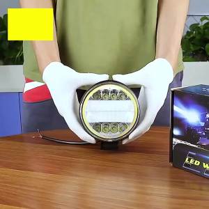 4-Inch LED Round Square Spot Work Light Combo Flood Driving White Amber Fog Lamp For Truck SUUV 4WD 4x4 Offroad ATV Jeep Tractor