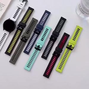 22mm Sport Rubber Strap for NORTH EDGE 2024 Cross Fit 3 Silicone Soft Watchband Belt Breathable Sport For NORTH EDGE Cross Fit 3
