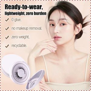 Natural Soft Magnetic Eyelash Lightweight and Weightless False Eyelash Imitation Sable Reusable 天然假睫毛