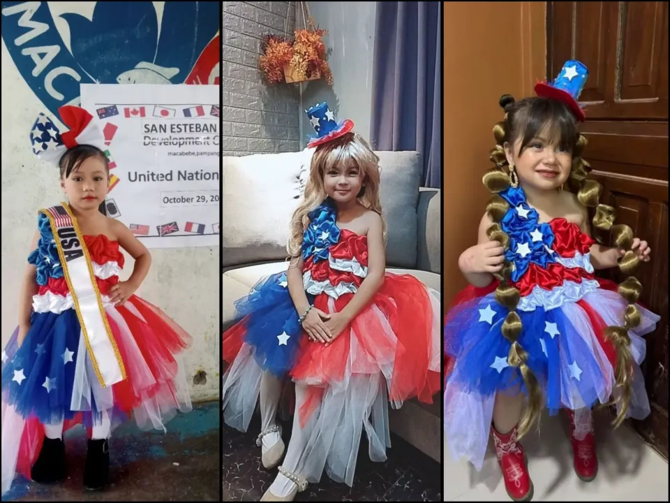 complete set of UNITED NATION USA inspired tutu dress for kids UN
