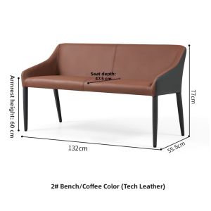 DUOBAOFUXING | Luxurious Small-space Suitable 2-seat Bench