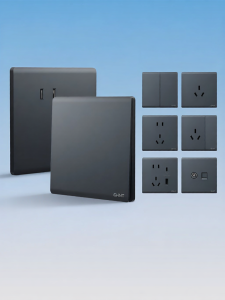 CHNT | Wall Switch Socket Dark Gray 86 Type