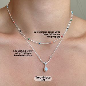 CAFFTI | Spring Summer Suitable 925 Silver Freshwater Pearl Necklace