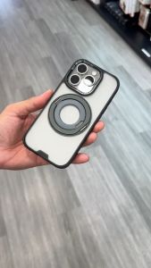 Ốp lưng nhám sạc từ tính chống sốc 2m từ tính Hoda Rough ring Xoay 360 độ cho iPhone 16 Pro Max / iP 16 Pro tích hợp giá đỡ nhẫn đeo tay chống bám vân tay mồ hôi tay giá đỡ viền TPU lưng PC bảo vệ camera