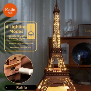 Rolife | Eiffel Tower Night 3D Wooden Assembly Model