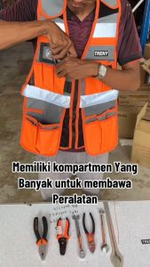 TRENY Reflective Safety Vest With Pockets Working Clothes Hi Vis Jacket Security Waistcoat Warp Knitting Cloth Outdoor Night Riding Running