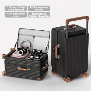kositu | Expandable Large Capacity Travel Luggage with Wide Handle and Luggage Lock 20in