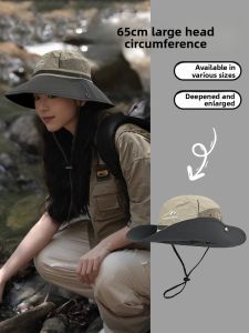 BILLI ZILLY | Quick Dry Waterproof Breathable Fishing Cap Mens Large Size Foldable Sun Protection Hat Outdoor Climbing Net Eye Casual Style
