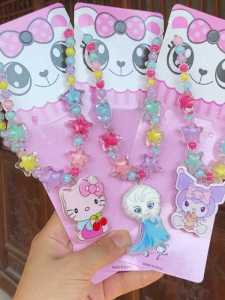 Bộ Vòng Cổ Và Vòng Tay Phát Sáng Hình Công Chúa Hoạt Hình Cho Bé Gái Quà Tặng Sinh Nhật Phụ Kiện Đồ Chơi Trang Sức Trẻ Em