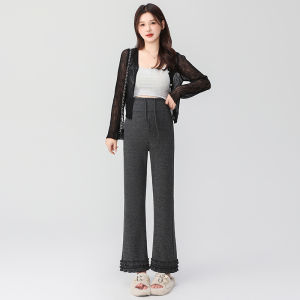 Comfortable Soft Flare Trim Ankle Length Maternity Pants