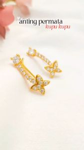 Anting xuping anting dewasa jalar mata daun lapis emas gold AT 041
