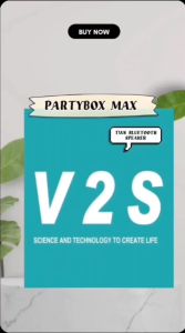 V2S Partybox Max Outdoor Wireless Bluetooth Speaker Karaoke High Volume LED Colorful Light With Wireless Microphone