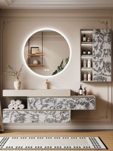 DIPURUI | Artistic Custom Bathroom Vanity with Integrated Sink