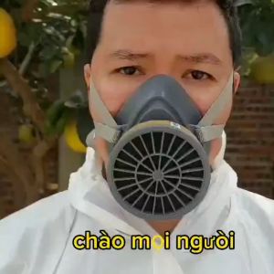 Mặt nạ phòng độc sơn 3M 3700 dùng chống bụi mịn nhà máy hầm mỏ