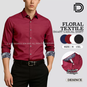 DESINCE Men Business Shirt Office Formal Smart Long Sleeve Men Clothing Kemeja Suit MT 008