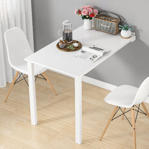 Student Desk Wall-Mounted Foldable Dining Table Small Retractable Invisible Household Multi-Functional Wall Table and Chair Dining Table Minimalist Modern