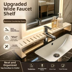 WAMUJIER | Bathroom Shelf Organizer No Drilling