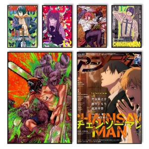 Chainsaw Man anime Poster HD posters Self adhesive waterproof ideal for living room bedroom bar decoration