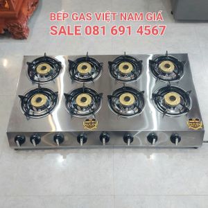 Bếp 8 lò Đầu Đốt hơp kim nhôm điếu inox 430 nhỏ gọn giá bình dân chuyên mỳ cay bánh xèo sale lấy 5**
