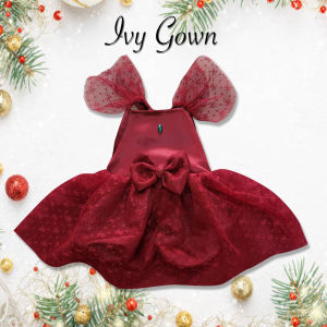 baju anjing baju kucing tipe ivy Gown natal christmas