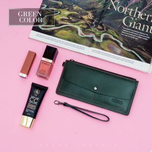 Dompet Lipat panjang wanita bahan kulit sapi asli 100% original branded anti air dan tahan api fashion cewek model terbaru terkini distro tempat simpan uang kertas dan kartu atm