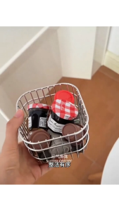 Stainless Steel Draining Basket – Hollow-Out Mesh Organizer for Bathroom Kitchen Cosmetics Snacks – Modern Home Storage