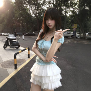 CHANGTONG | Unique Stylish Petite Waist Slimming Short Sleeve Shirt