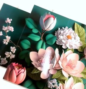 Hiasan Dinding Set Abstrak Bunga & Dekorasi Kamar Rumah