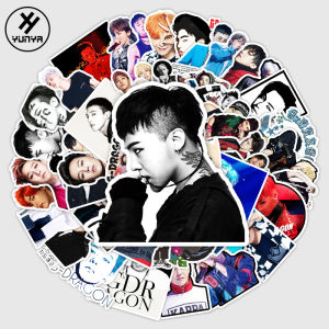 50-Piece BigBang G-Dragon Doodle Celebrity Luggage Decal Sticker Set for Guitar Tablet Car Decoration