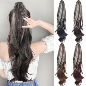 Wig for Woman Hair Extension hair extension human hair washable long Wavy Ponytail Hair Extension Clip Highlighting Wig Clip In Hair Heat-Resistant Wigs