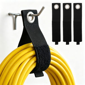 3Pcs Nylon Heavy-Duty Storage Strap Hook and Loop Extension Cord Organizer Hanger Cable Tie Hose Storage Holder Garage Organization
