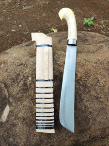 golok sorenan baja putih super tajam full kayu kecapi