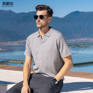 Enjeolon | Áo Polo Hình Kim Cương Phong Cách Độc Đáo Cổ Dài Mùa Hè