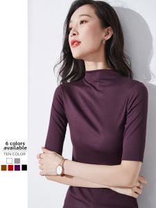 Áo Thun Nữ Cổ Trụ Dài T Tay Ôm Body