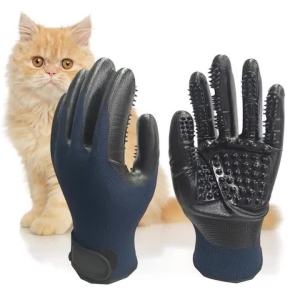 A Pair of Pet Bath Gloves Massage Clean Remove Floating Hair Pet Grooming Hair Removal Rubber Wear Resistant Non-Slip Pet Gloves