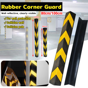 YoPo 80cm/100cm Rubber Corner Guard Reflectorized Corner Guard Parking For Edge Protector