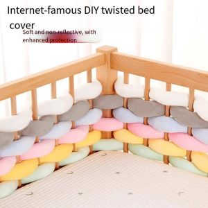 Crib Fence Soft Pack Ins Wind and Mahua Anti-collision Strip Diy Baby Splicing Bed Woven Fence Guardrail Decoration