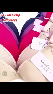 34B 36B 38B 40B 42B 44B B Cup Plus Size Non-wired Bra Thin Padded / Wireless T-shirt bra 大码薄款无钢圈内衣