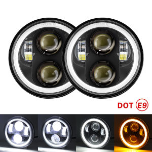 Universal Car Motorcycle 5.75 Inch LED Headlight For Harley Indian Yamaha Honda Triumph III 5 3/4 H4 Headlamp For BMW 325i