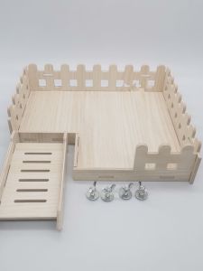 Real Wood Hamster Cage Fence Platform Jumping Stage Golden Retriever Resistant to Biting Toys And Supplies Pet Food And Supplies