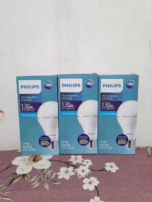 3 Pcs Lampu emergency Philips 13 Watt putih terang menyala ketika listrik padam tahan hingga 12 jam