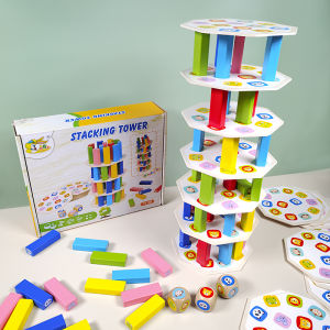 Educational Wooden Building Blocks Toy for Kindergarten Preschool Small Class Operation Area Tower Building Cognitive Play Area